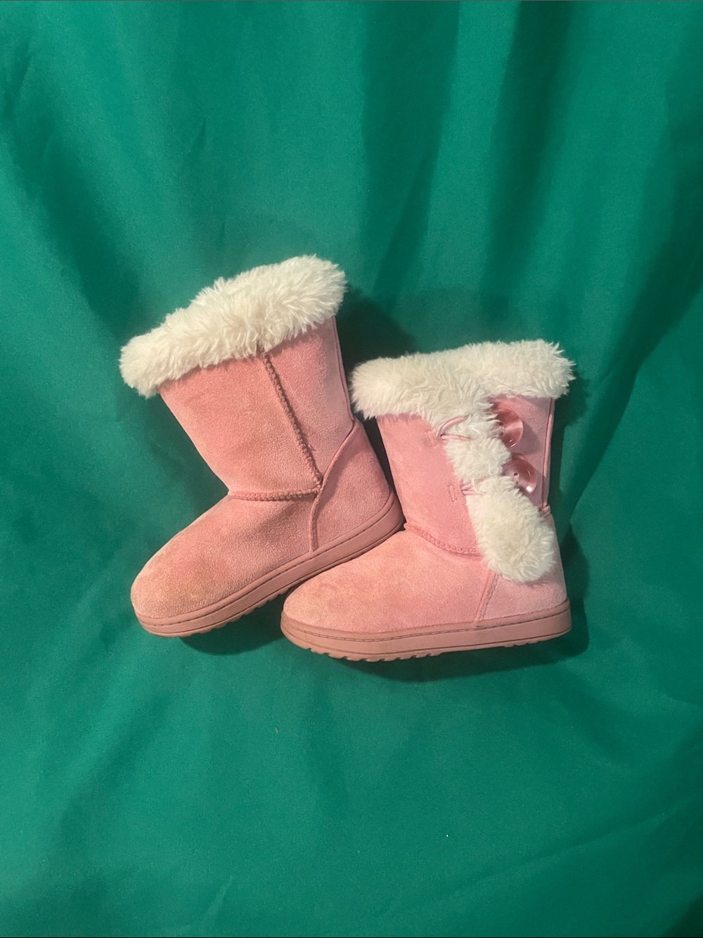 jumping beans Pink Faux-Fur Lined Girls' Boots